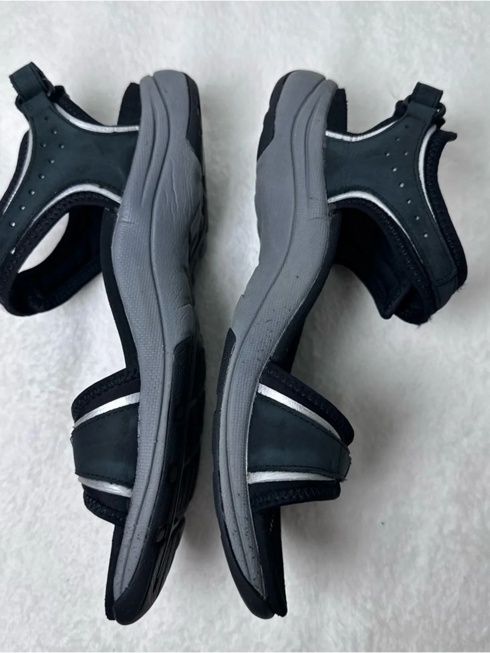 Abeo Bio System Women's Sandals Black Size 8.5 WP Comfort Strappy Orthotic Fit - Picture 9 of 16